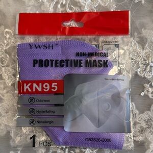 Unisex Solid Purple KN95 Protective Face Mask by YWSH